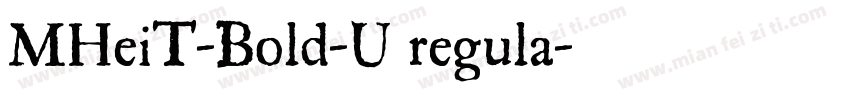 MHeiT-Bold-U regula字体转换
